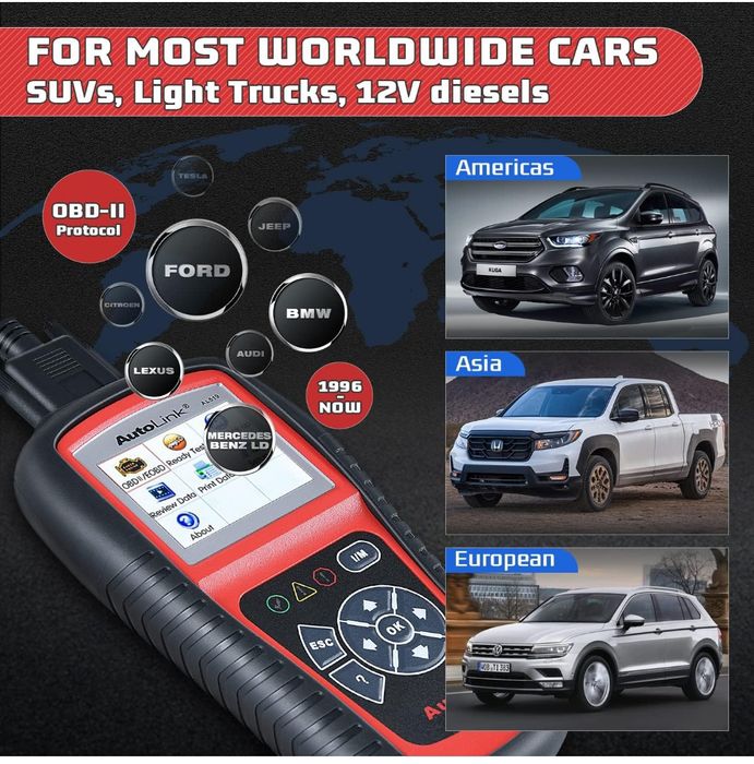 Autel Autolink AL519 OBD2 diagnósticos carro OBD2 NOVO