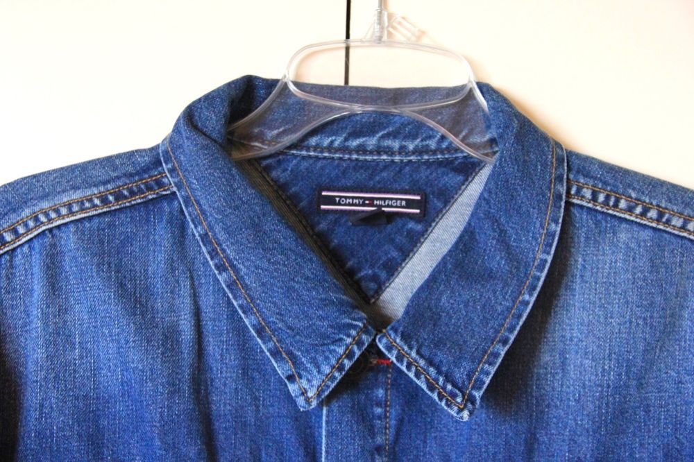 Tommy Hilfiger jeansowa kurtka koszula meska xl jeans