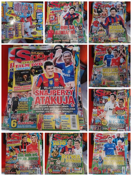 Sprzedam gazety piłkarskie. Bravo Sport. Skarb Kibica.