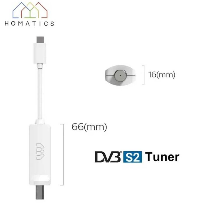 Тюнер DVB-S2 Homatics. Працює з Homatics Box; Kickpi KP1; RockTek G2