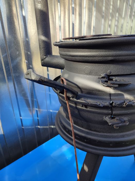 Solidny Piecyk kominek ogrodowy czarny