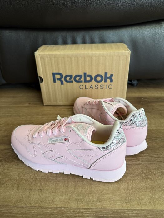 Buty Damskie Reebok Classic Leather Rozmiar 36.5 -23.5 cm Różowe NOWE