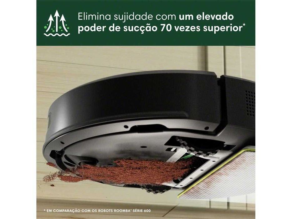 Aspirador Robô IROBOT Roomba 105 Combo (Autonomia: 120 min - Preto)