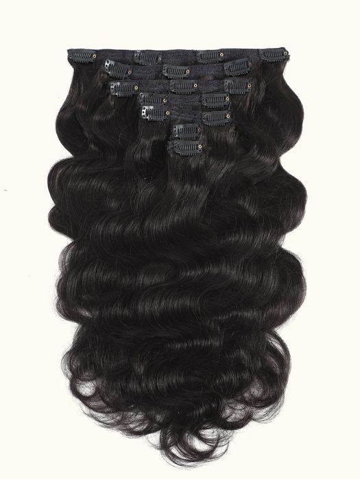 Extensões de cabelo humano encaracolado com clipe de 7 peças