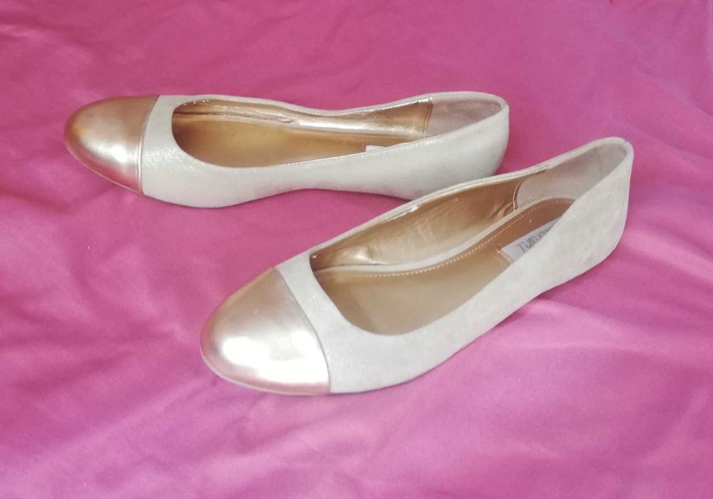 baleriny eleganckie Jenifer Lopez 39 /40 beżowo-złote
