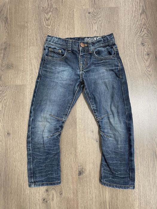 Джинсы детские синие пояс регулируется резинкой на 2-3 г р 98 Длина 57