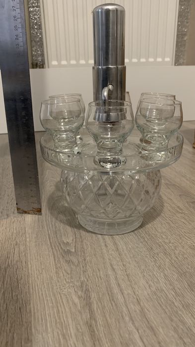 Хрустальный графин(тиш-бар)с помпой