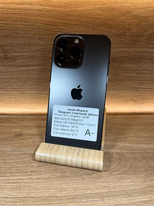 Apple iPhone 13 Pro 128 Grapite!!! АКБ: 100%! З США!!! №: 2057!! Стан гарний!! Айфон купити
