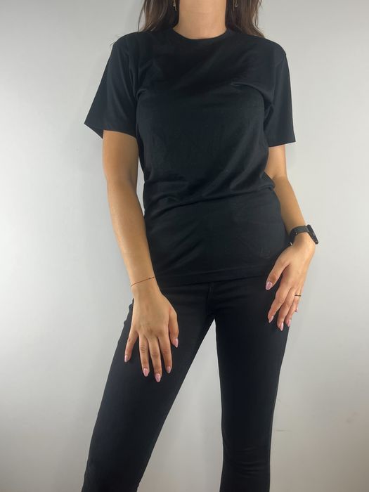 American Apparel bluzka koszulka T-shirt damski bawełniany klasyczny Basic czarny 36 S