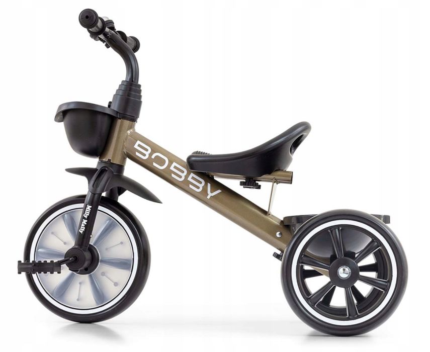 Rowerek Trójkołowy dziecięcy biegowy +2 lata Milly Mally Bobby ZŁOTY