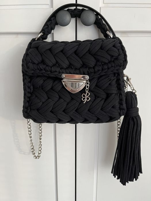 Torebka pleciona, handmade