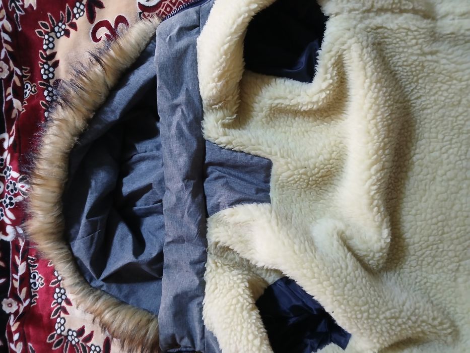 Зимняя куртка / парка в стиле Puma x Porsche, тёплая, с мехом