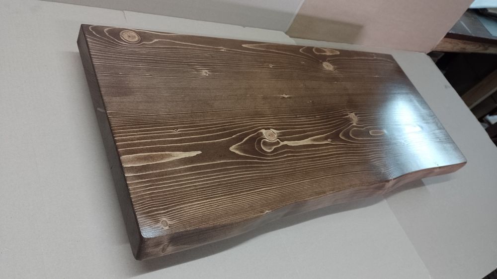 Blat drewniany 40x90cm 4,5cm z drewna deska klejonka do łazienki stół