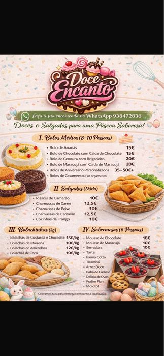 Faco por encomenda salgados ,sobremesas e bolos de aniversario