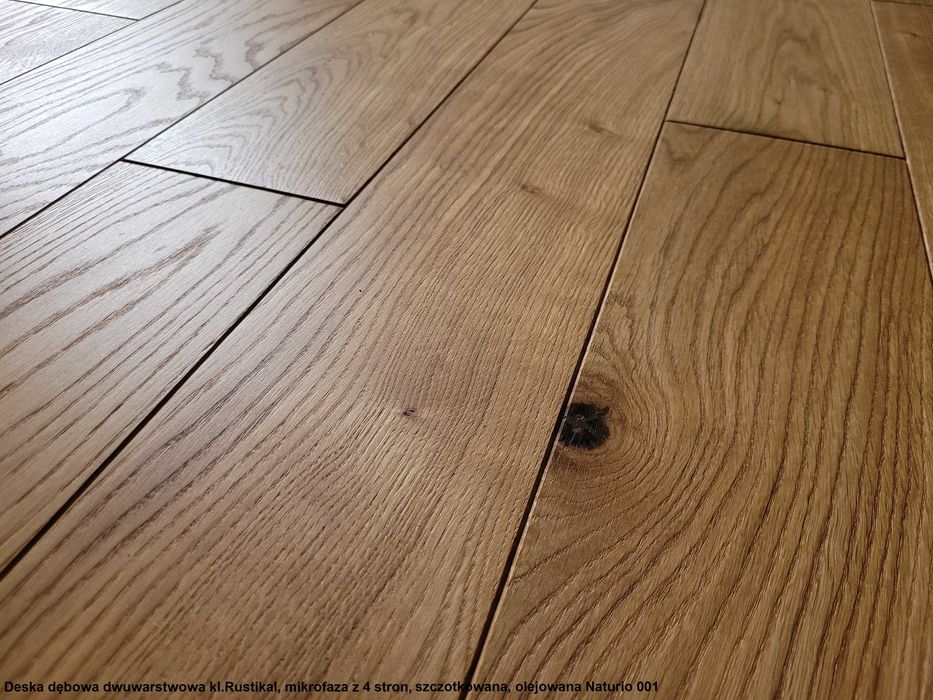 Deska podłogowa dębowa dąb Rustikal olejowana szczotkowana producent