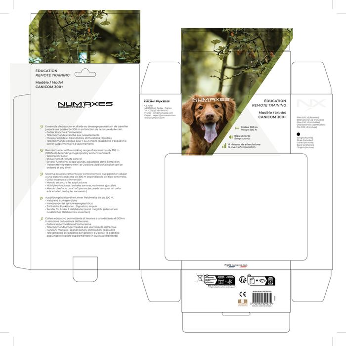 Coleira + Telecomando de Adestramento para Cão Canicom 300 (Conjunto)