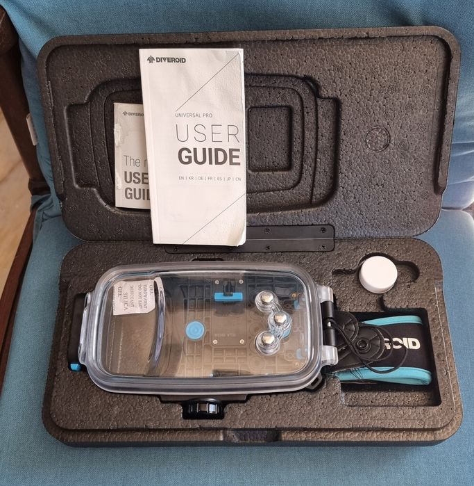 DIVEROID caixa estanque com sensor de profundidade para telemovel