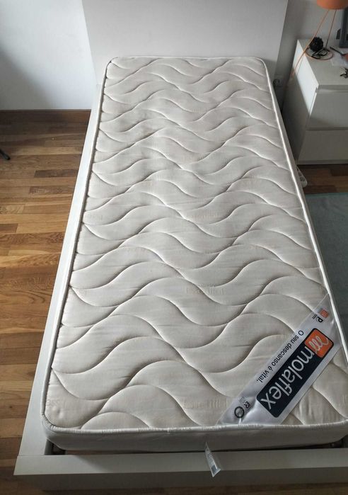 Cama IKEA MALM Individual + Estrado + Colchão Molaflex
