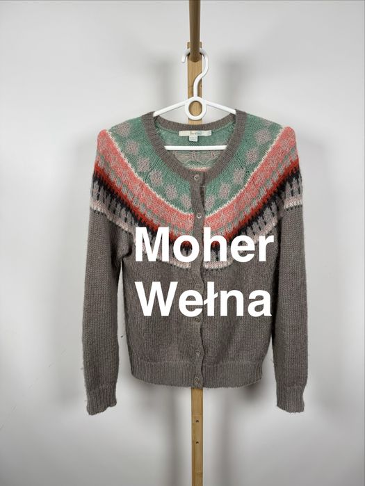 Boden wełniany kardigan sweter moher M