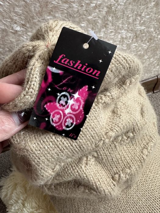 Шапка з коризьком ангора xs- s