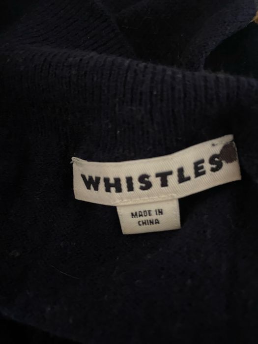 Whistles sweter wełna kaszmir paski granatowy XS premium
