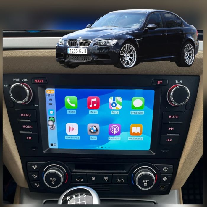 Rádio Android 14 com GPS BMW E90 E91 E92 E93 (Artigo Novo)