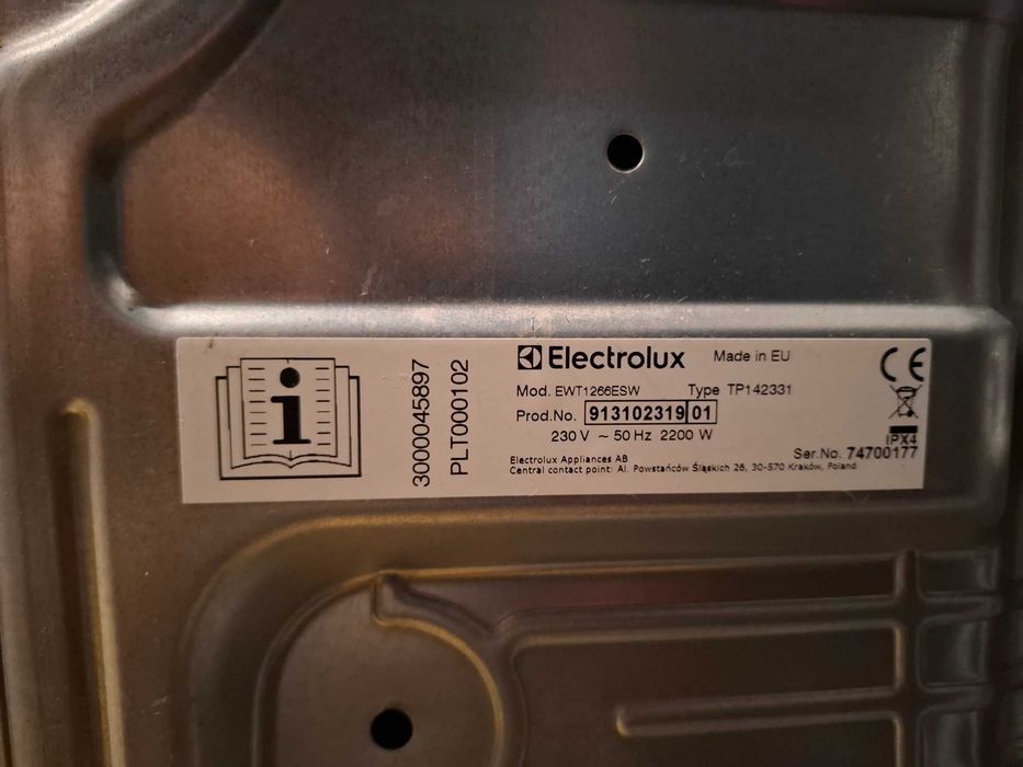 Pralka Electrolux - na części, uszkodzone łożyska