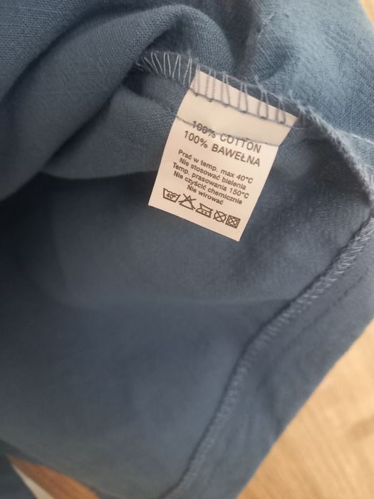 Kurtka katana bluza narzutka niebieska bawełna L 40