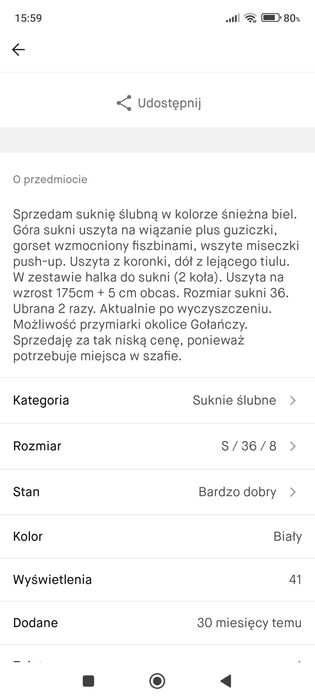 Biała suknia ślubna