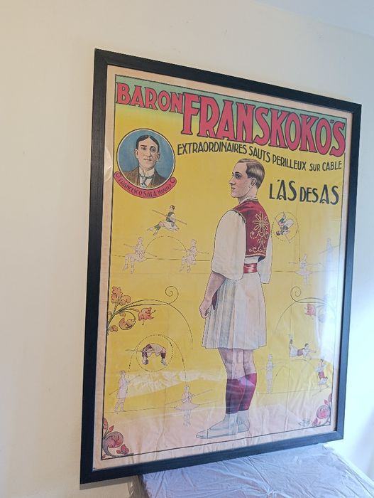 Cartaz Antigo de Circo – Baron Franskoko’s (Início do séc. XX)