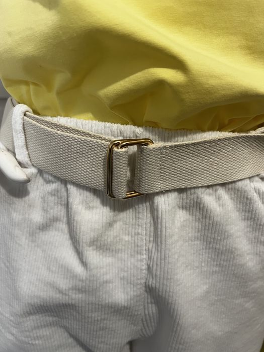 Spodnie sztruks LIVANS białe nowe z metką