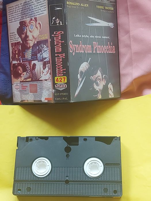 Kaseta VIDEO VHS orginalna Horror Syndrom Pinocchia 1996rok unikatowa