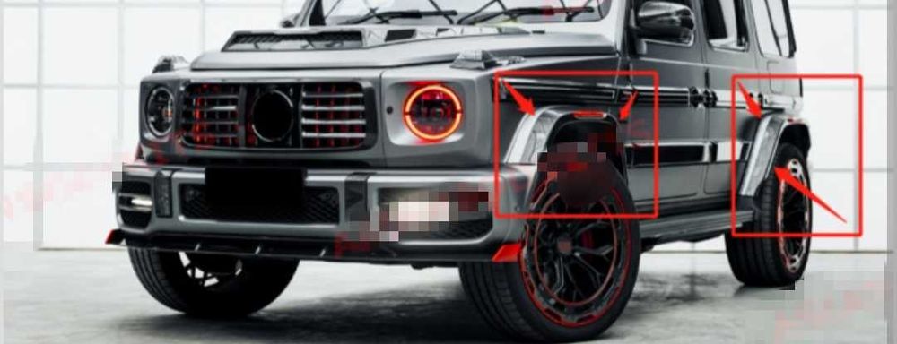 Kit Abas / alargadores guarda lamas original Mercedes G63 W464