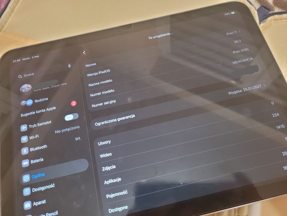 Ipad 11 gen A16 GWARANCJA 256GB