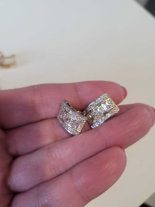 Zlote przepiekne kolczyki 585.