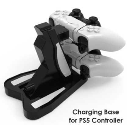 Carregador duplo base comandos Playstation 5 PS5 LED USB C NOVO