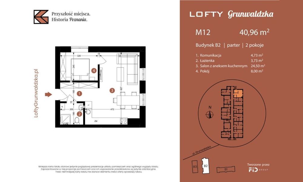Loft 41 m² + 20 m² antresoli | Grunwald | 0% prow.