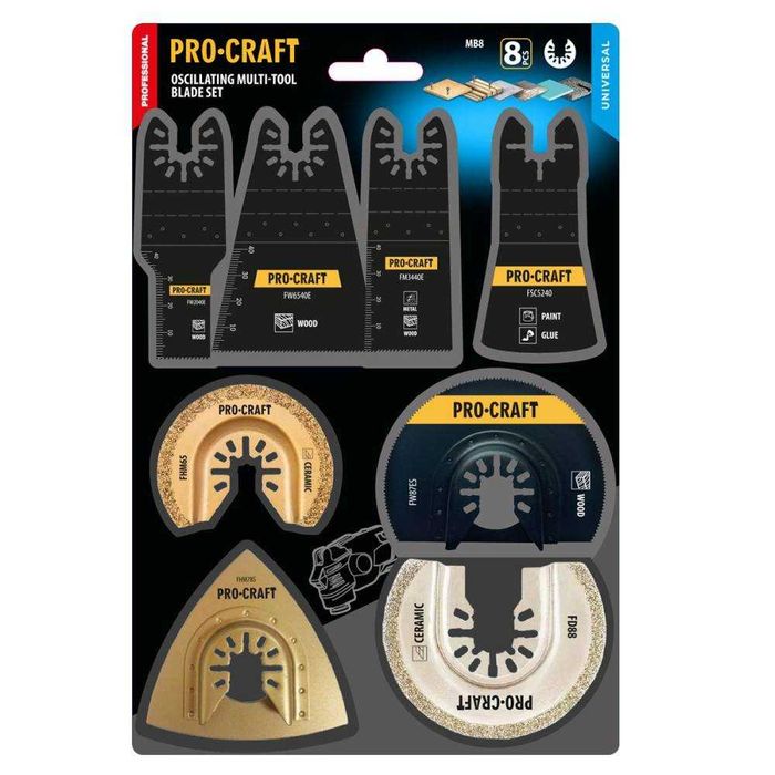 Набір насадок для реноватора Procraft MB8