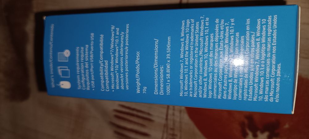 Mouse (Rato PC) HP® 1000, com fio.( Novo e selado )