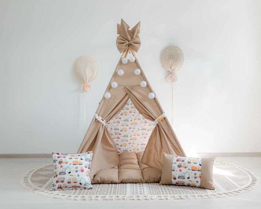 Вігвам для дитини Машинки з матрациком БОН БОН.Повний комплект