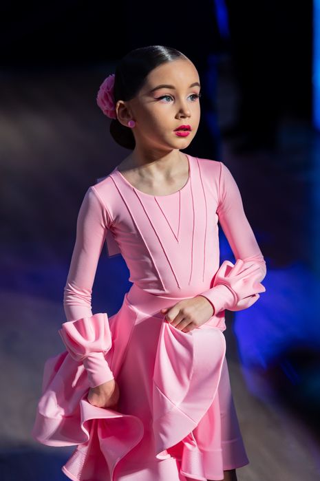 Сукня бейсік МІКА для бальних танців з 2 спідницями