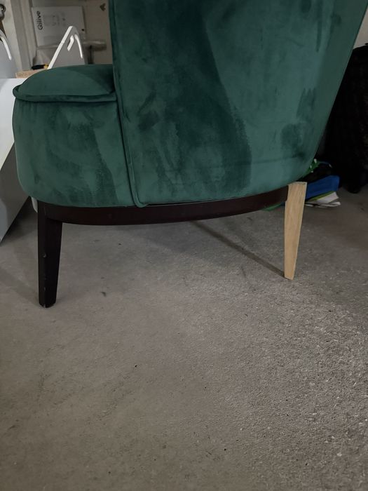 Poltrona veludo verde esmeralda