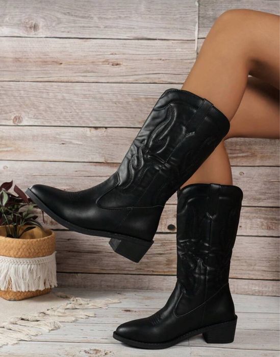 Kozaki damskie  czarne