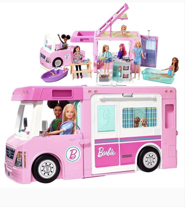 Kamper barbie z akcesoriami