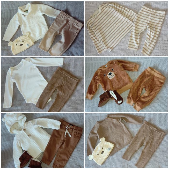 Mega paka Synek Smutne Beżowe Dziecko 68-80 H&M Next George