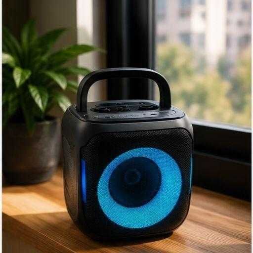 Портативна Bluetooth колонка 10 Вт з RGB підсвіткою акумуляторна музична акустика USB AUX TF MP3 Type-C для дому пікніка відпочинку блютуз колонка