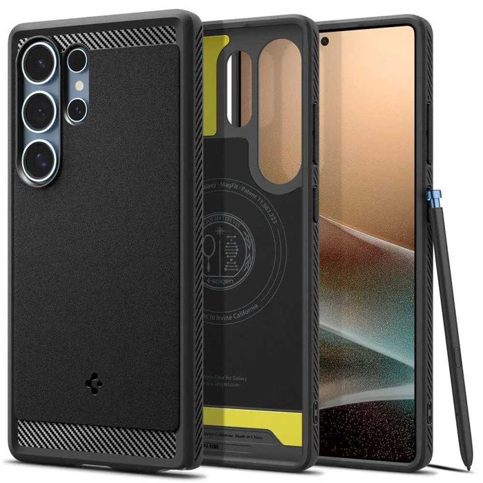 Чехол Spigen Rugged Armor MagFit  Samsung Galaxy S25 Ultra Matte Black