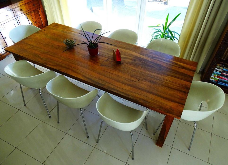 Stół kolonialny / indyjski + 8 krzeseł w bdb. stanie