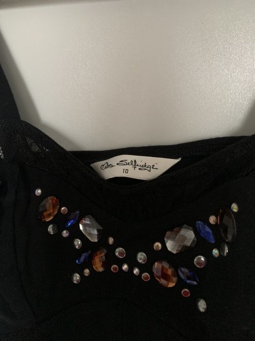 Czarny zdobiony bralette
