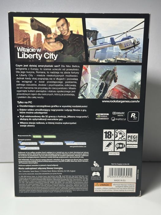 Wydanie PL GTA 4 Grand Theft Auto IV PC